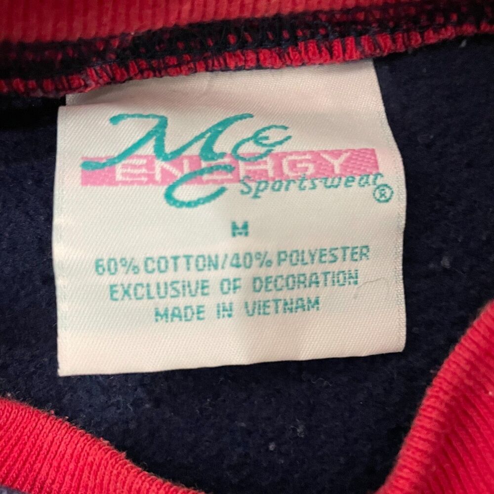 VTG Grandma Sweatshirt M Navy Double Collar Grandkids Embroidered 90s Crewneck - Picture 3 of 8